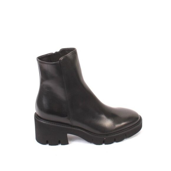 Luca Grossi 3950 Black Leather Ankle Heel Boots - Picture 3 of 8